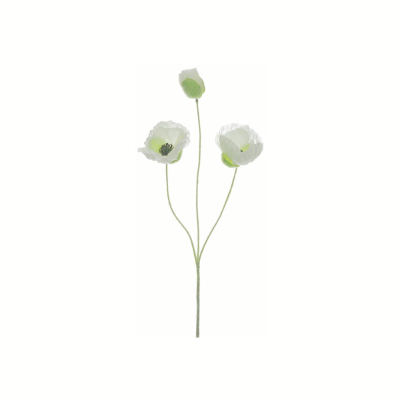 Artificial Cream Poppy Spray – 20" Faux Floral Stem for Crafts-FSP616-CR